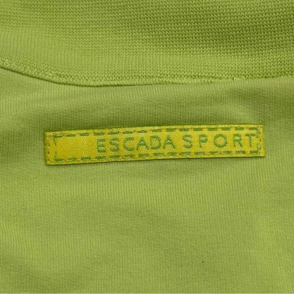 ESCADA SPORT Green Matching Set Zip-Up Track Jacket & Tank Top Size Medium - Picture 9 of 16